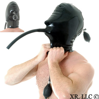 Inflatable Rubber Hood and Gag